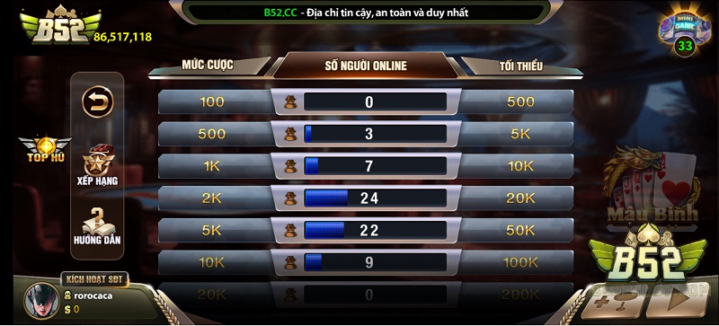Mẹo chơi Mậu binh B52 cực hay, dễ thắng lớn