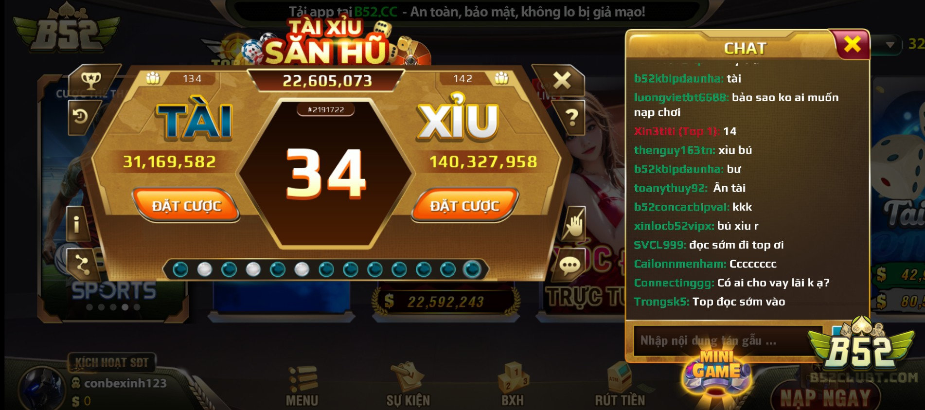 Giới thiệu về game Tài xỉu B52