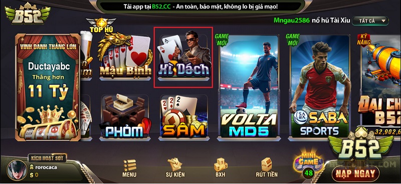 Cách chơi game Xì dách B52 cực đơn giản, dễ dàng thắng đậm